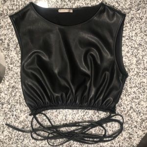 Zara Faux Leather CropTop!